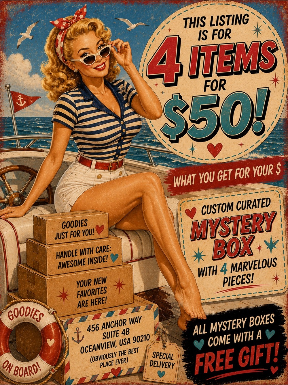 Custom Curated Mystery Box | Personal Shopper | 4 Items + Free Gift! 🎁 ❤️